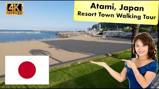 Atami Japan Historic Town Hot Springs Stunning Beaches Restaurants Saphir Odoriko Train ASMR  4K