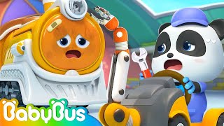 Train Repair Station | Police Car, Fire Truck, Ambulance | Nursery Rhymes | Kids Songs | BabyBus