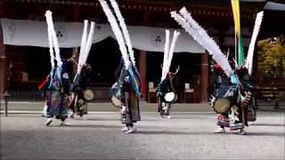 20181101行山流舞川鹿子躍が毛越寺に登場