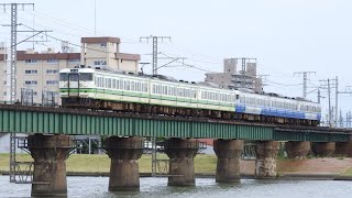 『115系 N編成[1546M]』2017/9/16(JR越後線・新潟駅～白山駅｢信濃川橋梁(白山橋梁)｣) Panasonic HC-W570M-T