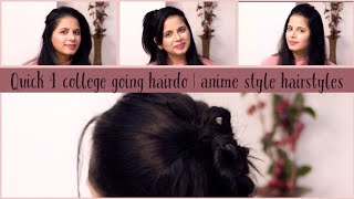 Quick 4 college going hairdo | anime style hairstyles #GlamNMe