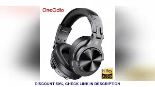 fone de ouvido bluetooth 5.2 sem fio Oneodio Fusion A70, over ear headset sem fio com microfone, 72