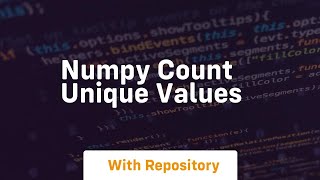 numpy count unique values