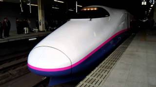 Ｅ2系はやて＋Ｅ3系こまち24号　仙台駅入線～発車