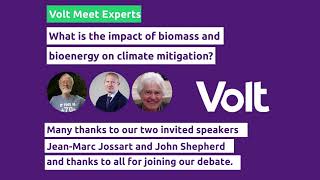 Volt meets Experts: Biomass / Bioenergy