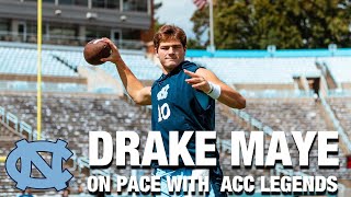 How UNC Quarterback Drake Maye Compares With ACC Legendary QB's