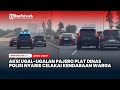 Aksi Ugal-ugalan Pajero Plat Dinas Polisi di Jalan Tol Arah PIK Nyaris Celakai Kendaraan Warga