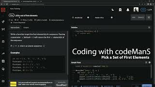 Codewars 8 kyu Pick a Set of First Elements Javascript