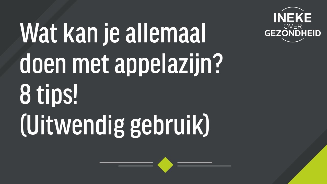 Wat Kan Je Allemaal Doen Met Appelazijn? (8 Tips – Uitwendig Gebruik ...