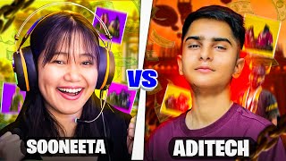 Aditech Rich Youtuber Vs Sooneeta | Vault Versus | Funny 😂 | Free Fire