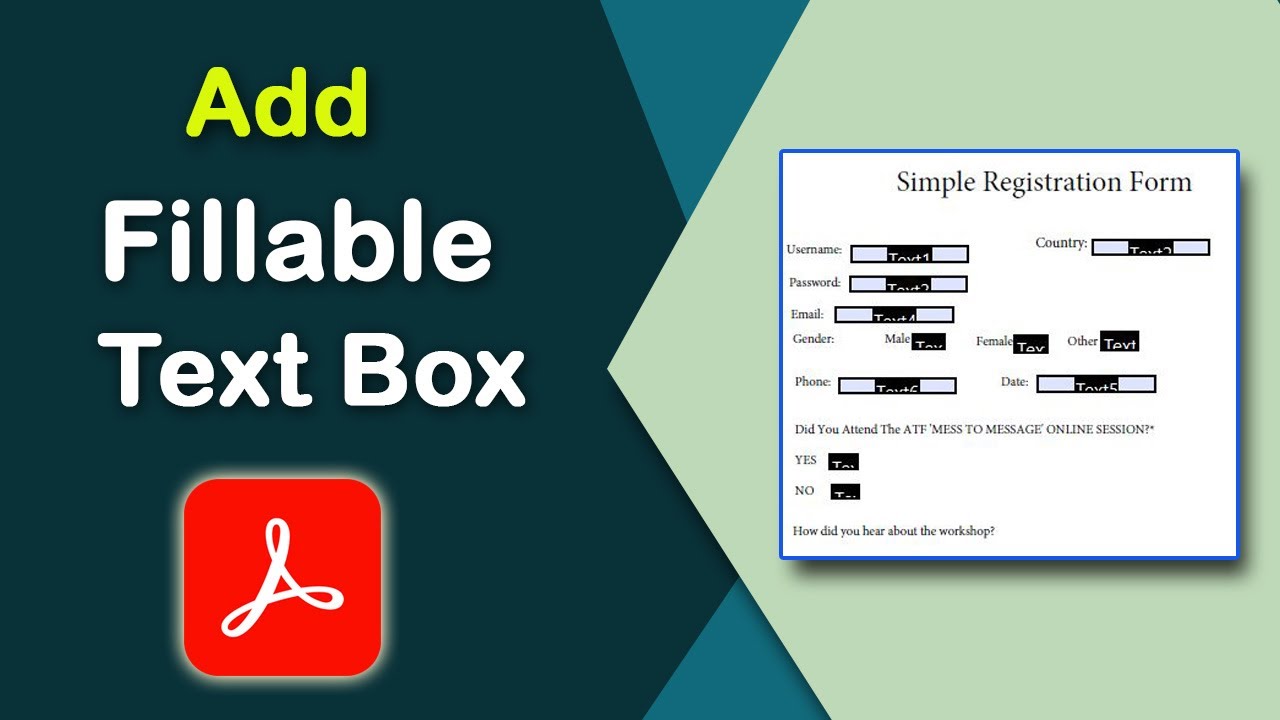 How To Add A Fillable Text Box In Pdf With Adobe Acrobat Pro DC - YouTube