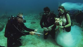 Scuba-Diving Couple Gets Married in Underwater Wedding