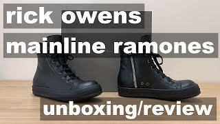 Rick Owens Mainline Black Ramones Review + DRKSHDW Comparison