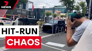 Hero Hawk caught up in wild hit-run crash, suspects chased down by brave brothers | 7NEWS