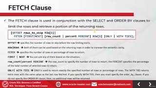 5.5 Sorting Data [Oracle FETCH Clause]