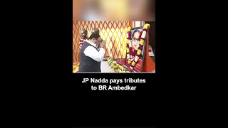 JP Nadda pays floral tributes to BR Ambedkar on his death anniversary