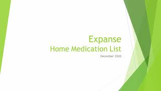 Expanse Home Medication List