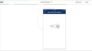 Adalo hints: creating numeric input field with + / - buttons