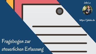 Fragebogen zur steuerlichen Erfassung