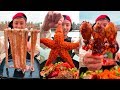 eat spicy octopus🦑🦀🦐🦞🐟 🤤 Fisherman eating delicious seafood boil! P15