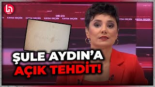 Halk TV Programcısı Şule Aydın'a açık tehdit: Evinin önüne kadar gelip kapısına yazı yazdılar!