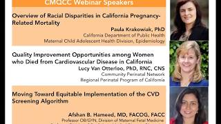 Racial Disparities in Pregnancy-Related Death in California - Spotlight on Cardiovascular Disease