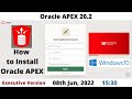 How to Install Oracle APEX 20.2 | DB 18c | Executive | Windows 10