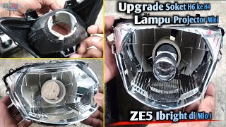 Upgarde Soket H6 ke H4 Lampu Projector Mini ZE5 Ibright Di Mio J