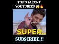 TOP 3 PARENT YOUTUBERS IN FREEFIRE 😱🔥 || FREEFIRE TELUGU FACTS  #maheshff #freefire #ff  #gaming