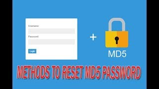 md5 password Reset