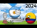 Copa America all Winners (1916_2024)🏆 by Countryballs ⚽️