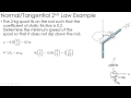 Dynamics Example: Newton's 2nd Law using Normal/Tangential Coordinates