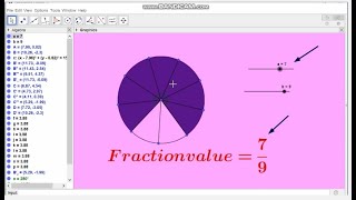 How to make fraction animation by Geogebra || GEOGEBRA CONSTRUCTION