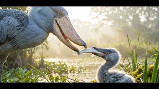 From egg to swamp: The life cycle of the shoebill stork.