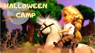 👻  CAMPING ON HALLOWEEN | Luna's Toys and Dolls 🎃