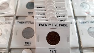 25 Paise Coins Republic India 1972 to 1990