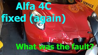 My Alfa Romeo 4C is fixed again