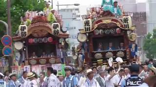 熊谷うちわ祭、令和元年7月21日、巡行祭。