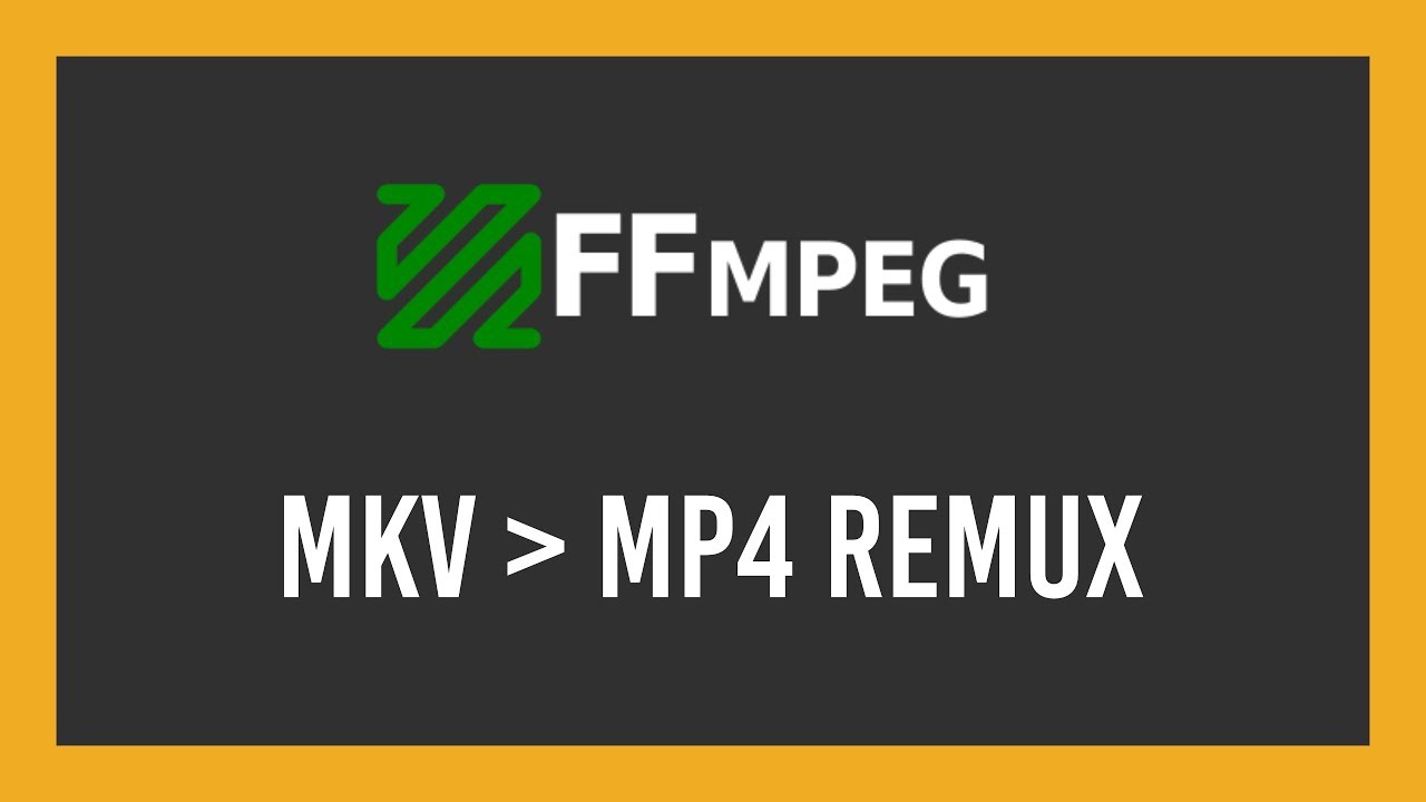 FASTEST MKV To MP4 REMUX Using FFMPEG | Tutorial | Full Guide ...