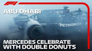 Hamilton And Bottas Do Donuts! | 2020 Abu Dhabi Grand Prix