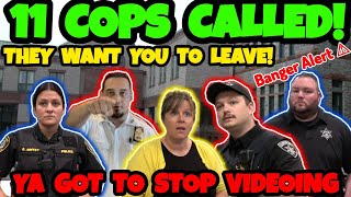 THEY WANT YOU TO LEAVE! OFFICER goes Hands On! Turn off your CAMERA....