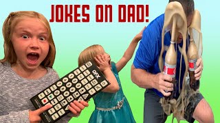 Sneaky Jokes on Dad! Funny Pause Challenge!