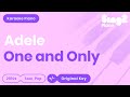 Adele - One And Only (Karaoke Piano)