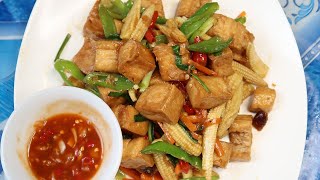 ឆាតៅហ៊ូរស់ជាតិជូអែម - How To Make Tofu