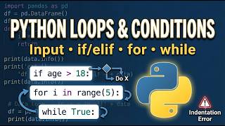 Python Conditions, Loops & User Input Explained | Python & Data Science Masterclass #02