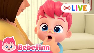 LIVE 🔴 Bebefinn Top Songs for Kids | Good Morning Song, Baby Shark, Boo Boo +more