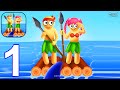 Raft Survivors - Gameplay Walkthrough Part 1 Stickman Raft Survival, Ocean Raft Building Survival