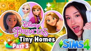 decorating the INTERIORS of our DISNEY PRINCESS Tiny Homes in The Sims 4 (PART 2)