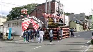 20141004　二本松提灯祭り　竹田の提灯枠組立て