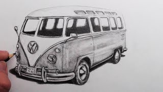 How to Draw a VW Camper Van: Narrated Step by Step
